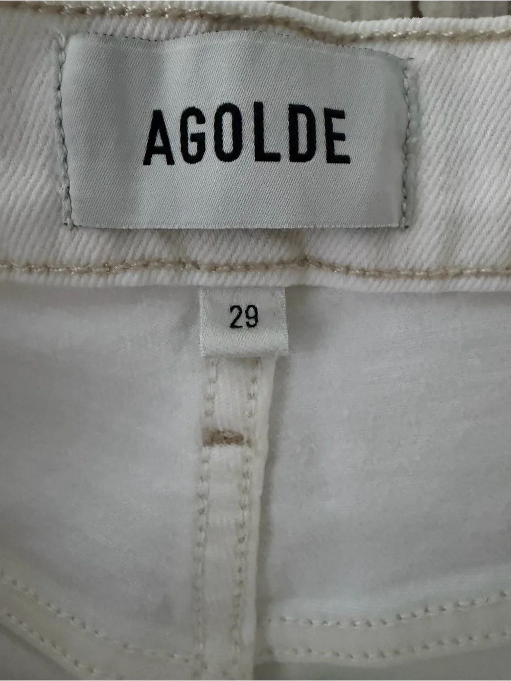 AGOLDE Ren High Rise Wide Leg Jeans White Denim Size 29 NWOT - Picture 7 of 11